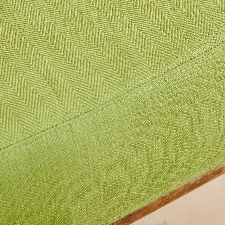 Olivia Mango Wood Lounge Chair - Green