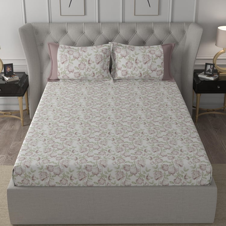 MASPAR Regency Multicolour Printed Cotton King Bedsheet Set - 275x224cm - 3Pcs