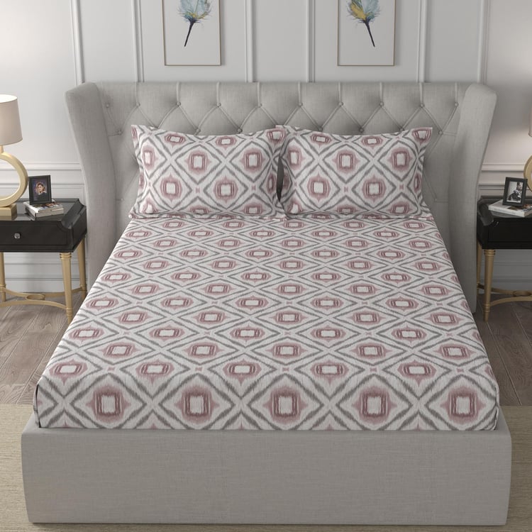 MASPAR Regency Multicolour Printed Cotton Super King Bedsheet Set - 275x275cm - 3Pcs