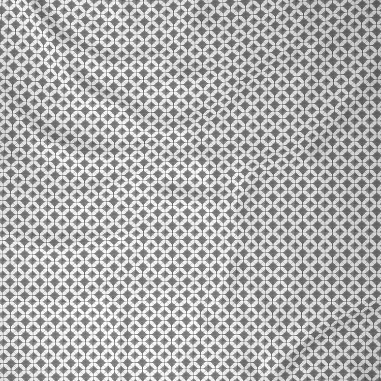 MASPAR Exotic Bouquet Grey Printed Cotton Super King Size Bedsheet Set - 3Pcs - 275x275 cm