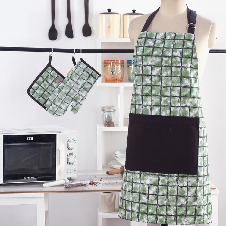 MASPAR Shadow Checked Cotton Apron