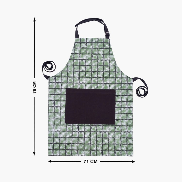 MASPAR Shadow Checked Cotton Apron