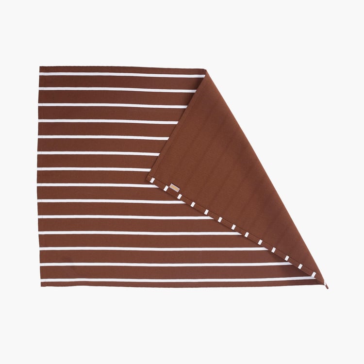 MASPAR Set of 3 Cotton Kitchen Towels - Brown