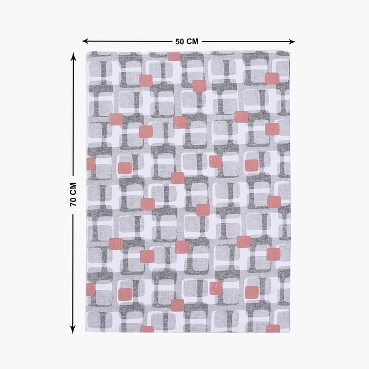MASPAR Scandi Block Set of 3 Cotton Kitchen Towels - Grey