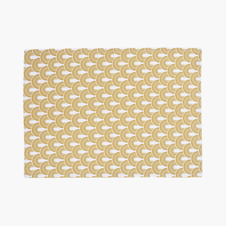 MASPAR Russel Set of 2 Cotton Kitchen Towels - Yellow