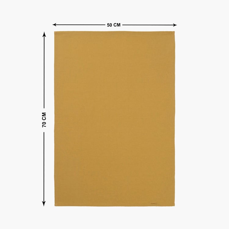 MASPAR Russel Set of 2 Cotton Kitchen Towels - Yellow
