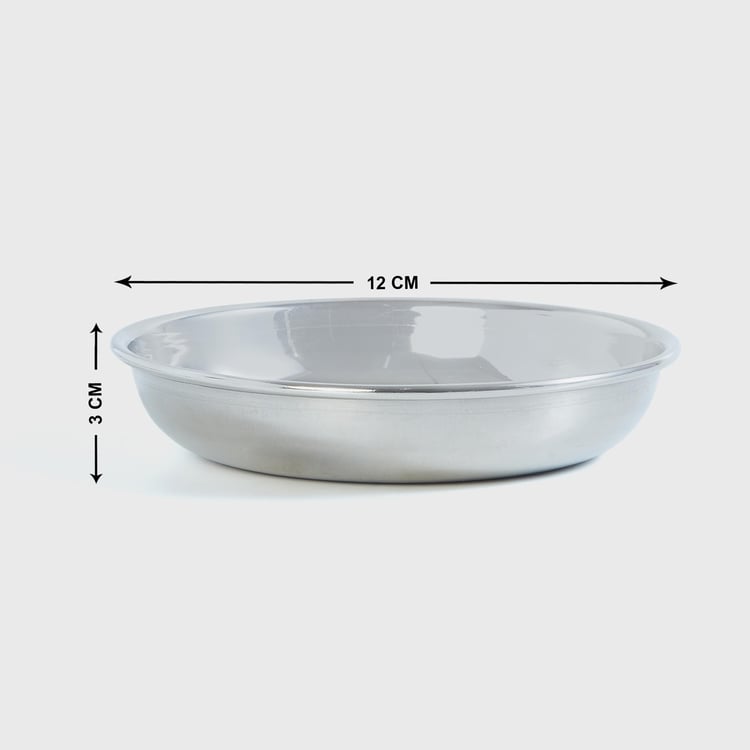 Blaze Stainless Steel Halwa Plate - 11.4cm