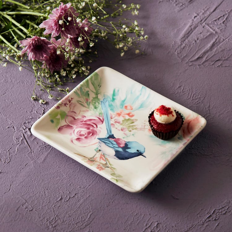 Moksha Liberty Printed Stoneware Appetizer Plate - 15cm