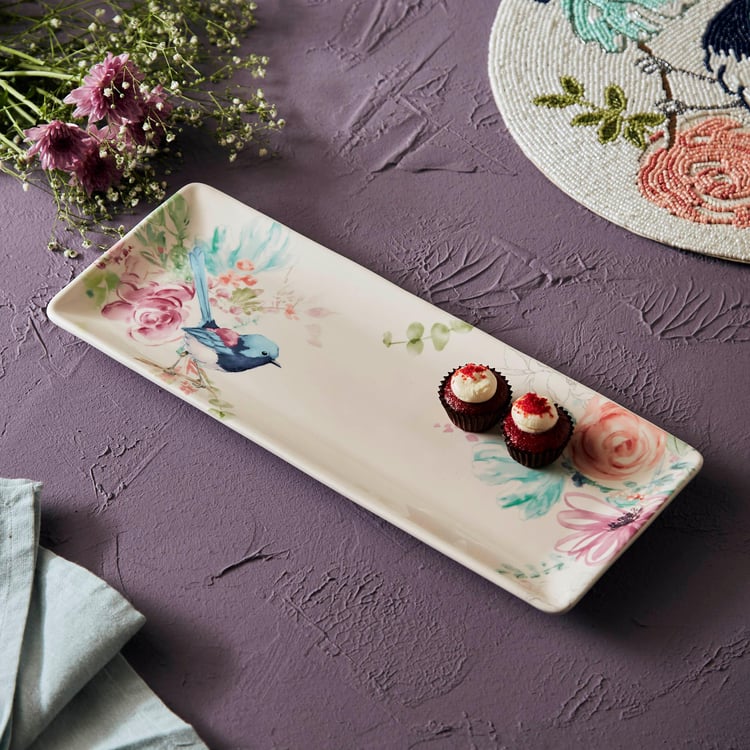 Moksha Liberty Ironstone Rectangular Serving Platter