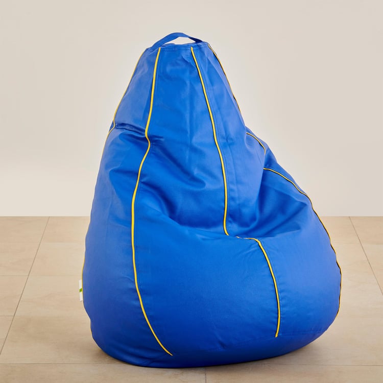 Classy Faux Leather Bean Bag Cover - Blue