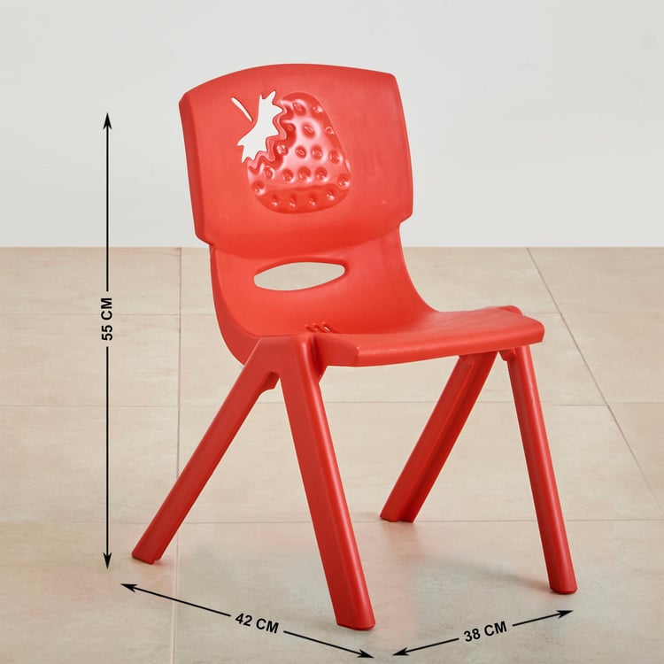 Zack Polypropylene Kids Chair - Red