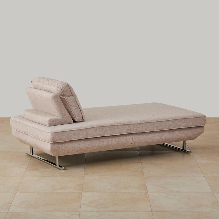 Ebony Fabric Sofa Bed with Back Rest - Beige
