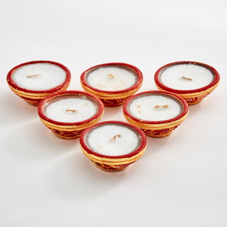 Utsav Set of 6 Mud Diya Candles