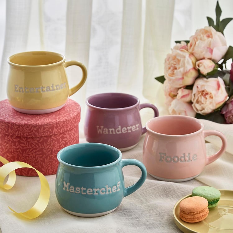 Vibgyor Prisma Stoneware Soup Mug - Set of 4