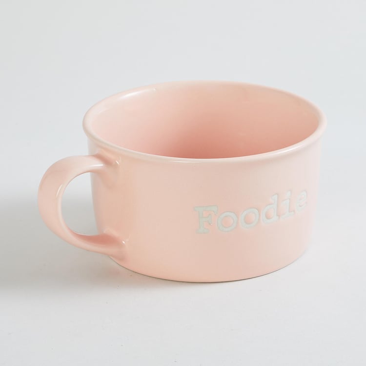 Vibgyor Prisma Stoneware Big Bowl with Handle - Set of 4