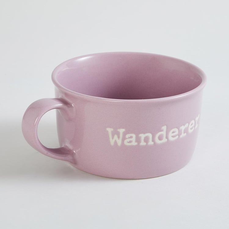 Vibgyor Prisma Stoneware Big Bowl with Handle - Set of 4