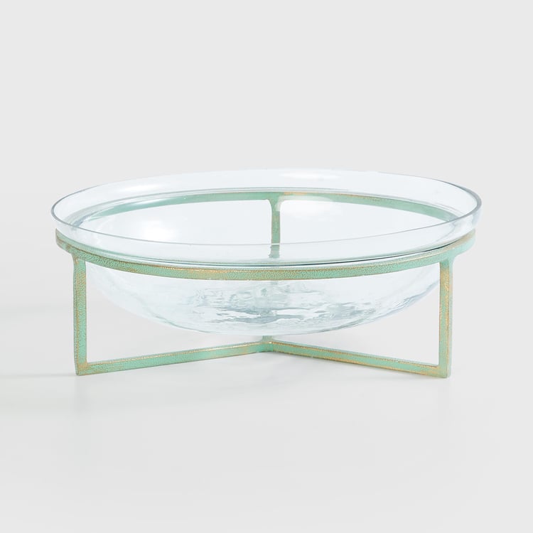 Fiesta Glass Decorative Bowl with Stand