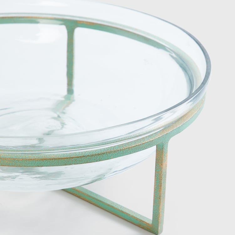 Fiesta Glass Decorative Bowl with Stand