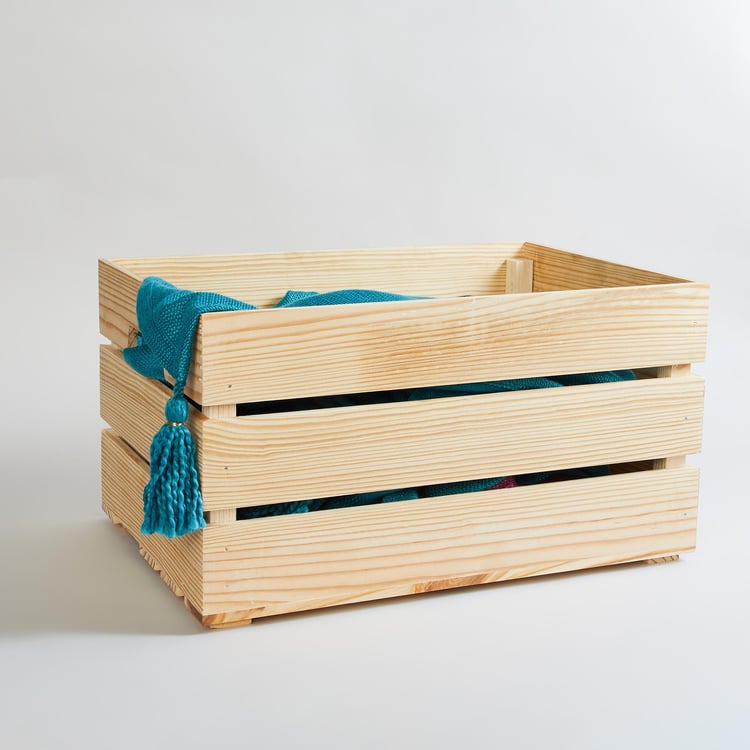 Regan Wood Storage Basket