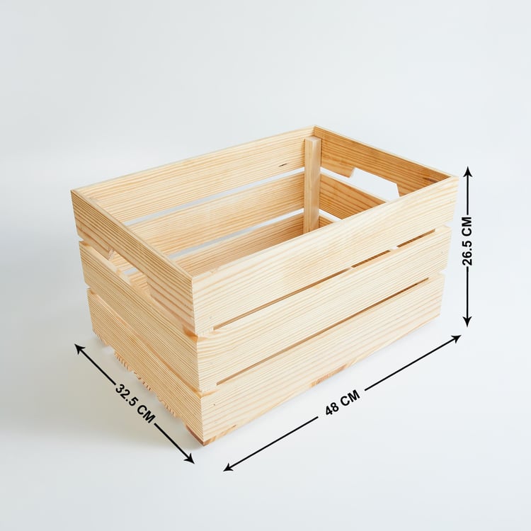 Regan Wood Storage Basket