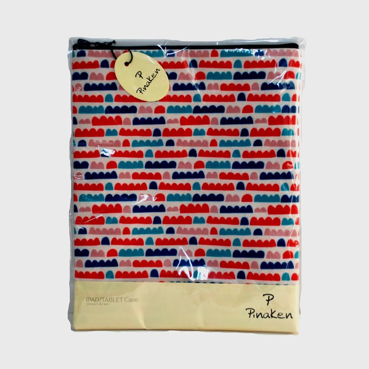 PINAKEN Retroglitz Printed Canvas iPad and Tablet Cover - 26x22cm