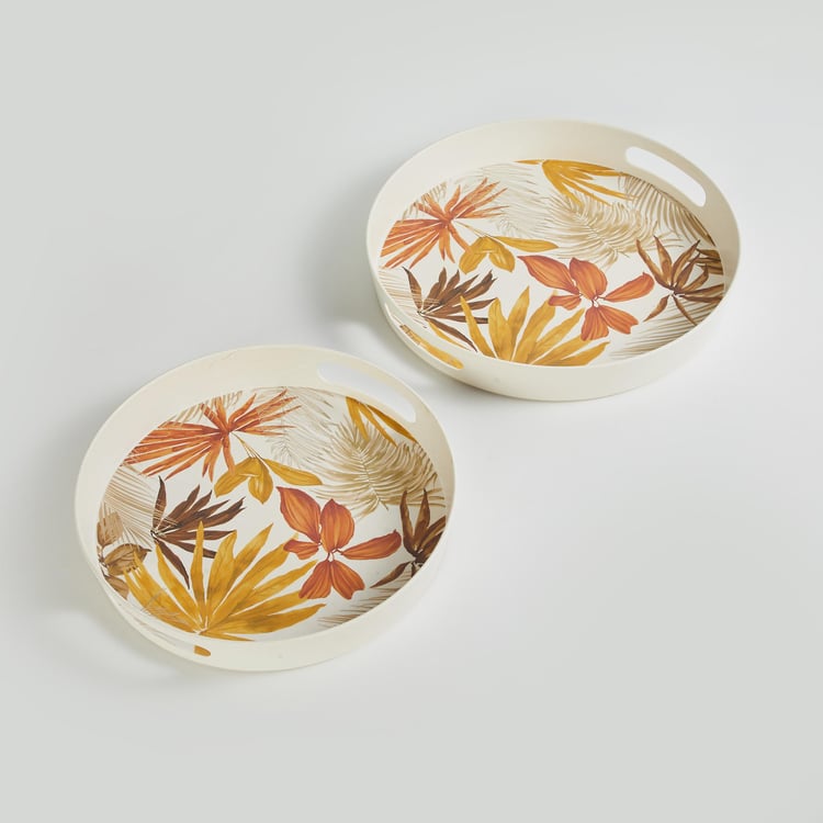 Nature Squad Set of 2 Melamine Printed Serving Trays - 30cm