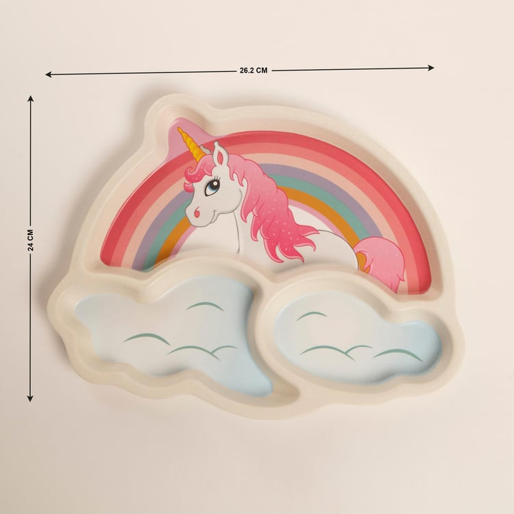 Wonderland Juven Printed Bamboo Fibre Kids Dinner Set - 5Pcs