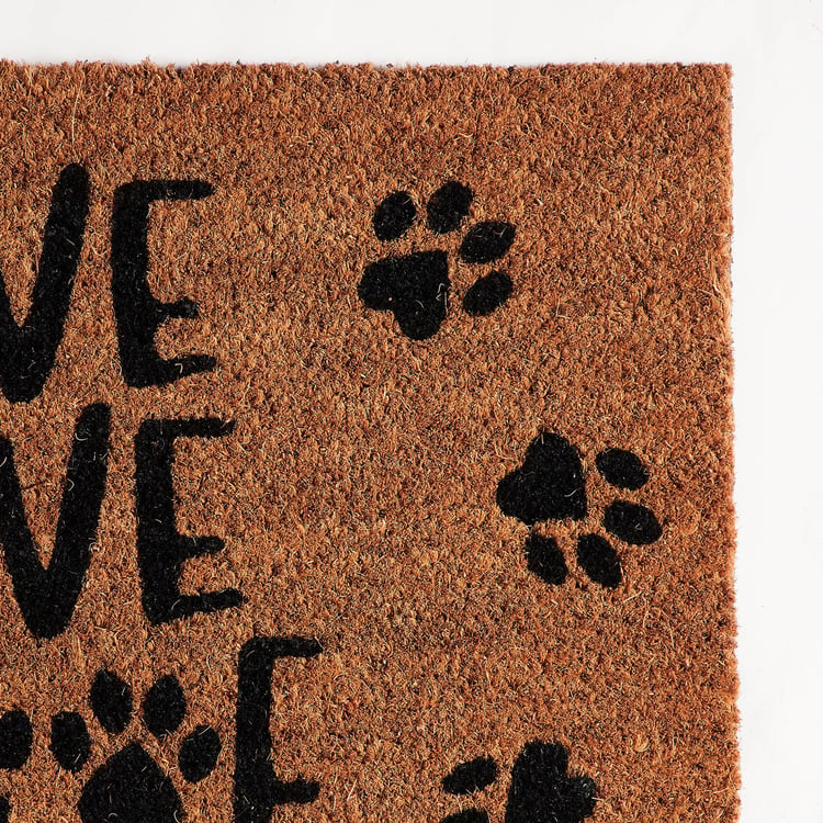 Corsica Live Love Woof Coir Printed Doormat - 40x60cm