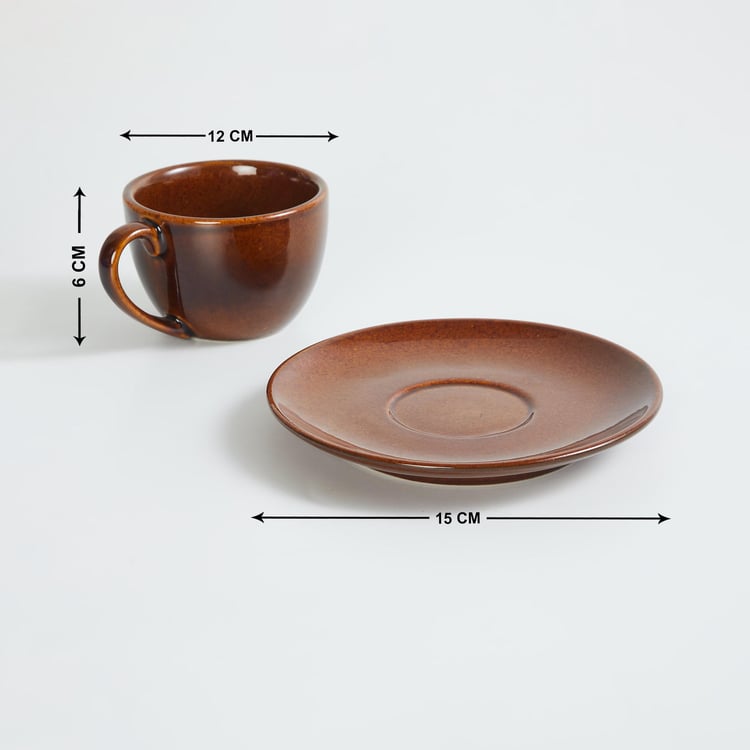 Mirage Stoneware Cup and Saucer - 200ml