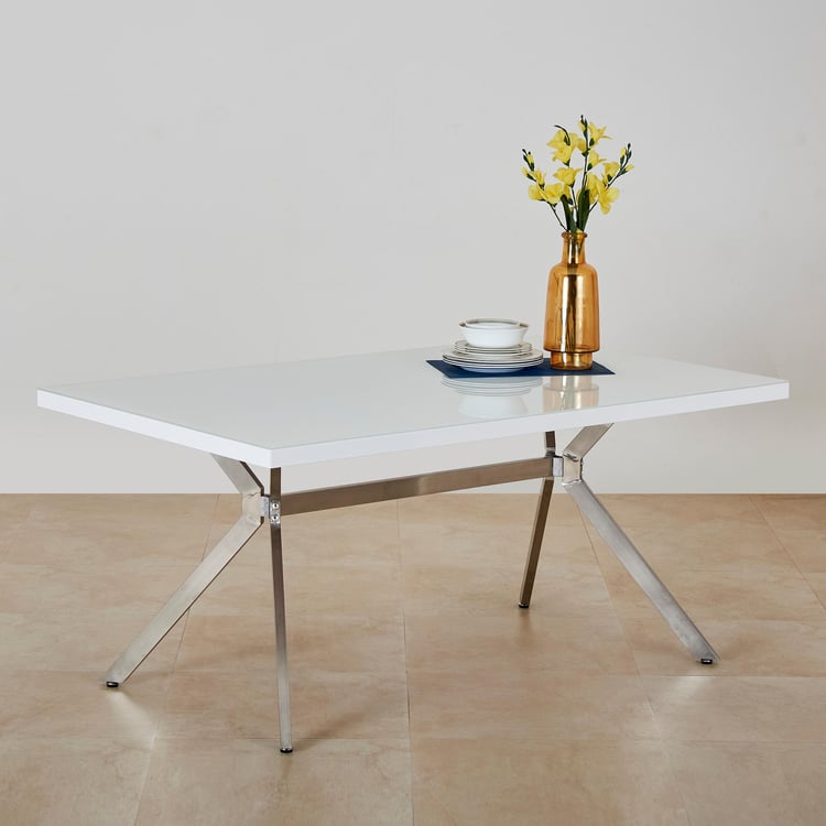 Mandalay 6-Seater Dining Table - White