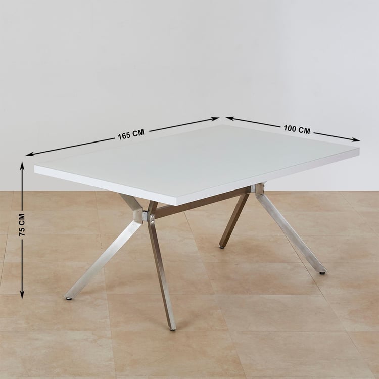 Mandalay 6-Seater Dining Table - White