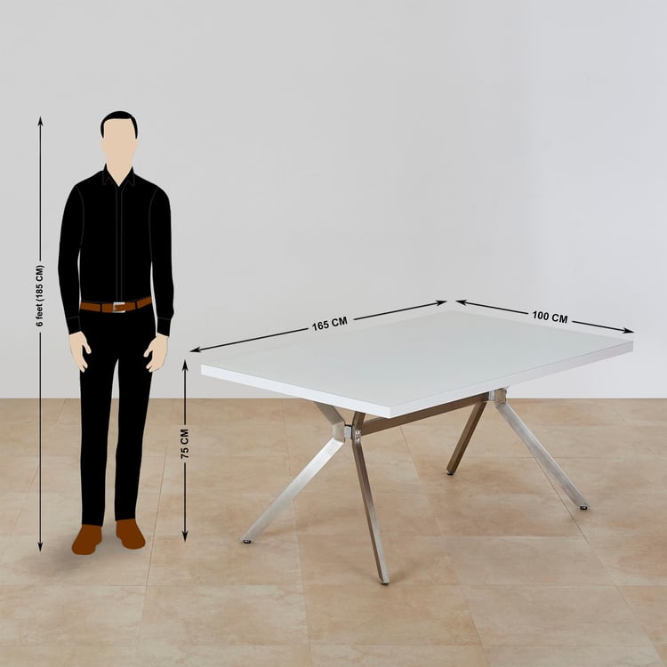 Mandalay 6-Seater Dining Table - White