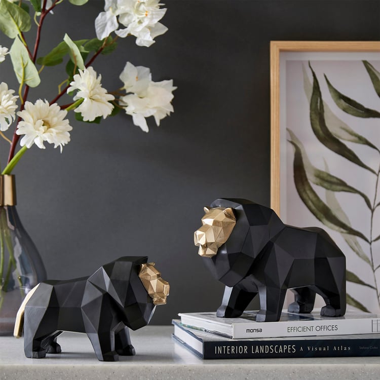 Magnus Set of 2 Ceramic Lion Figurines