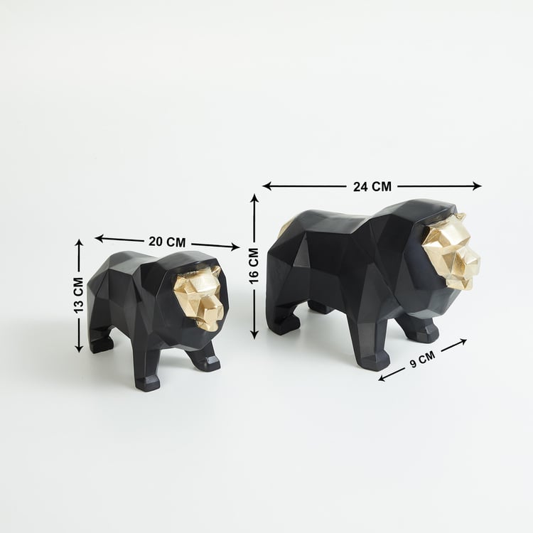 Magnus Set of 2 Ceramic Lion Figurines