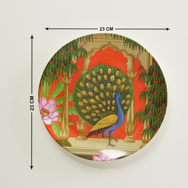 Artesia Multicolour Printed Melamine Wall Plate - Set of 2