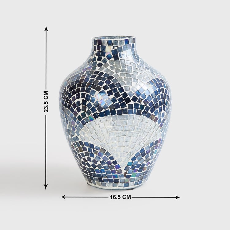 Buy Mable Glass Art Deco Mosaic Vase from Home Centre at just INR 1199.0