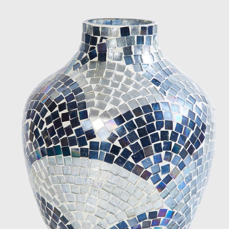 Buy Mable Glass Art Deco Mosaic Vase from Home Centre at just INR 1199.0