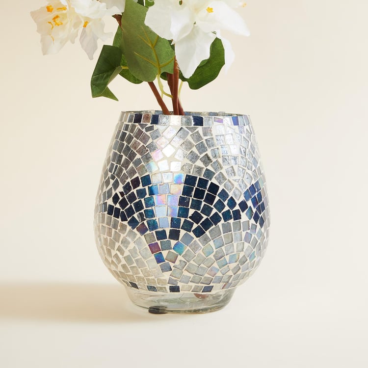 Mable Glass Art Deco Mosaic Vase