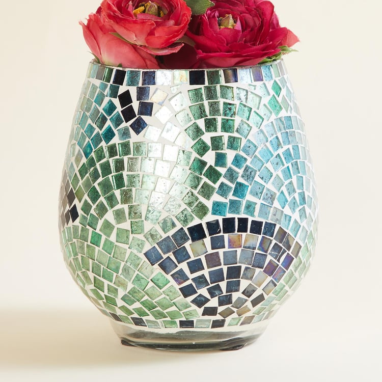 Fiesta Mable Glass Mosaic Vase