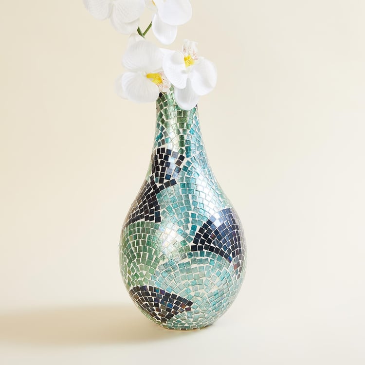 Buy Fiesta Mable Glass Mosaic Narrow Vase from Home Centre at just INR ...