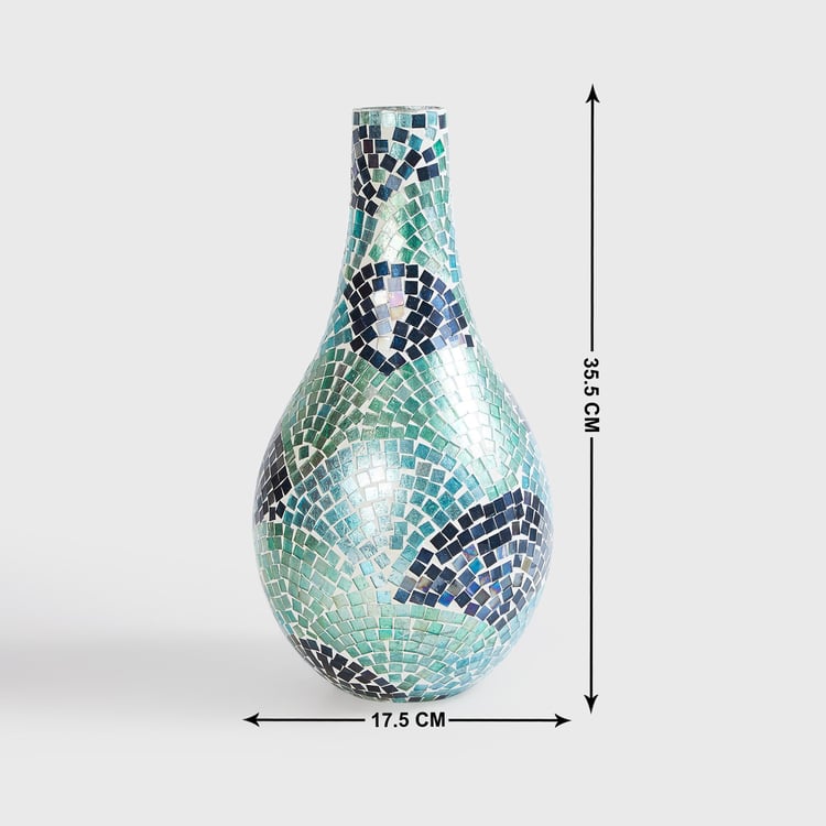 Buy Fiesta Mable Glass Mosaic Narrow Vase from Home Centre at just INR ...