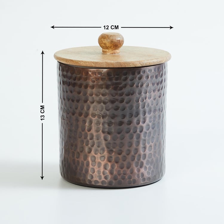 Mirage Aluminium Storage Canister with Mango Wood Lid - 1.2L