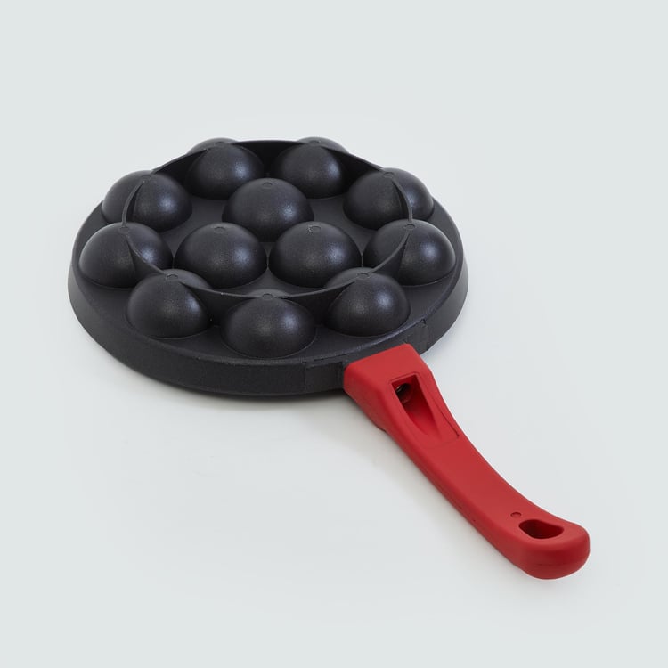 Bentle Aluminium Paniyaram Pan with Glass Lid - 20cm