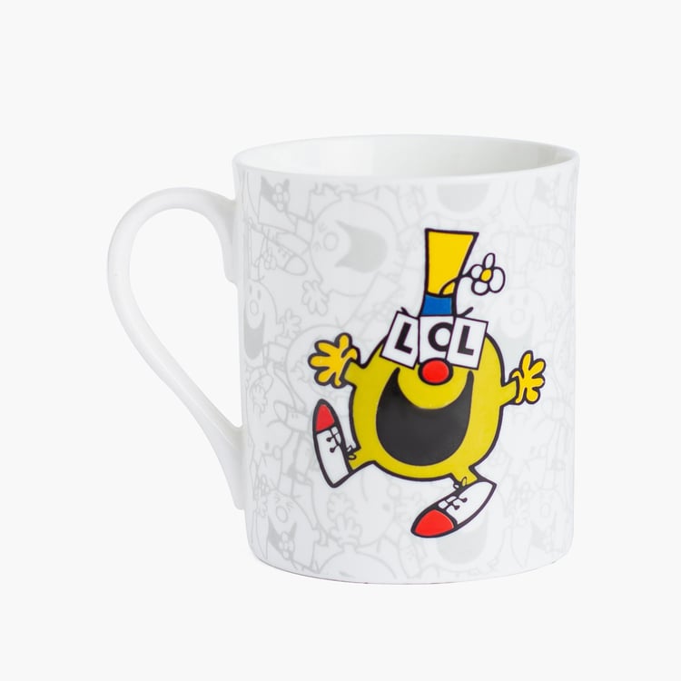 CLAY CRAFT Multicolour Printed Ceramic Milk Mug - 370ml - Set Of 2