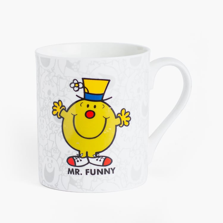 CLAY CRAFT Multicolour Printed Ceramic Milk Mug - 370ml - Set Of 2