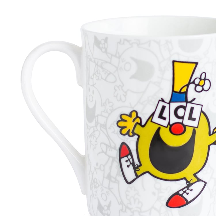 CLAY CRAFT Multicolour Printed Ceramic Milk Mug - 370ml - Set Of 2