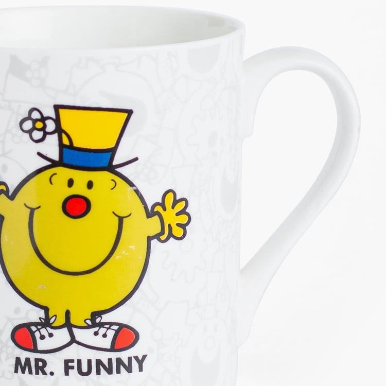 CLAY CRAFT Multicolour Printed Ceramic Milk Mug - 370ml - Set Of 2