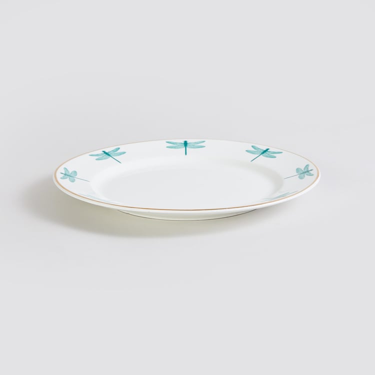 Corsica Dragonfly Bone China Printed Dinner Plate - 27.5cm