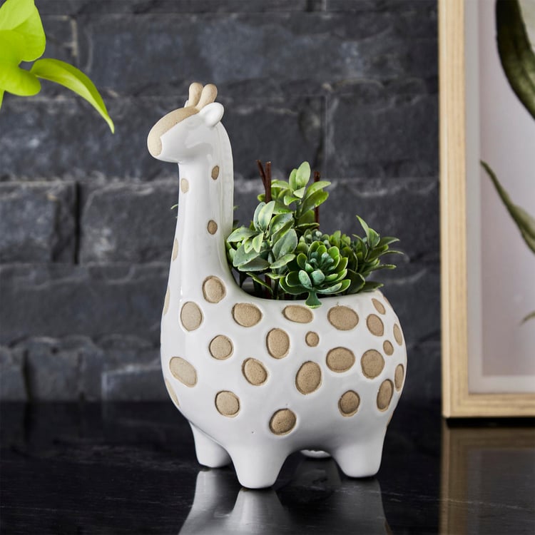 Soil Mates Ceramic Giraffe Planter