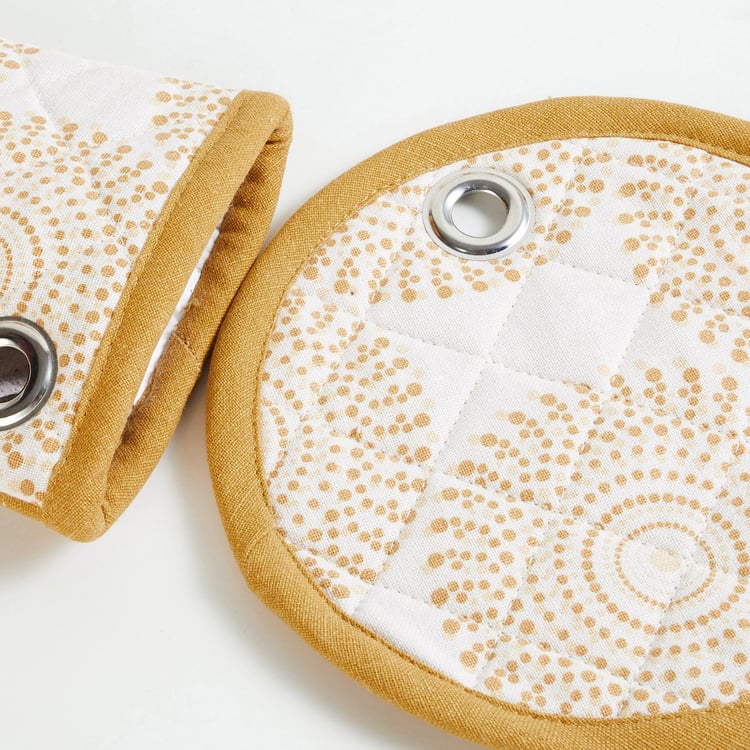 Retrieve 3Pcs Cotton Printed Kitchen Linen Set